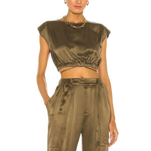 Nicholas 'Rey' Green Satin Top Size 4